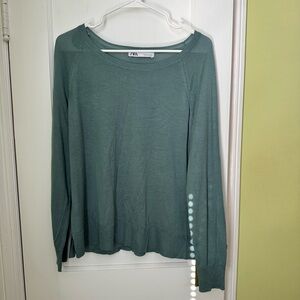 Zara Women's Teal Long Sleeve Top